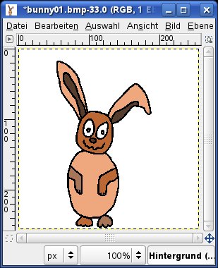 Projektfenster GIMP