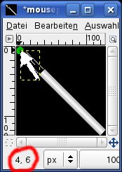 Projektfenster GIMP