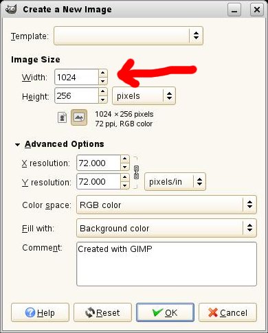 Neue Datei GIMP