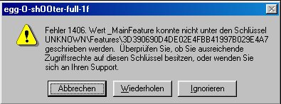 Screenshot egg-O-shOOter Installationsanweisung